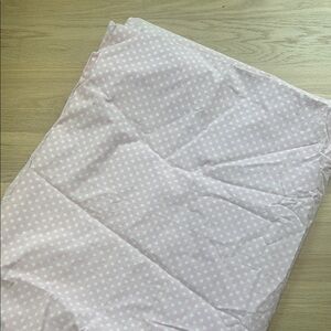 Pink polka dot Pottery Barn Kids twin duvet